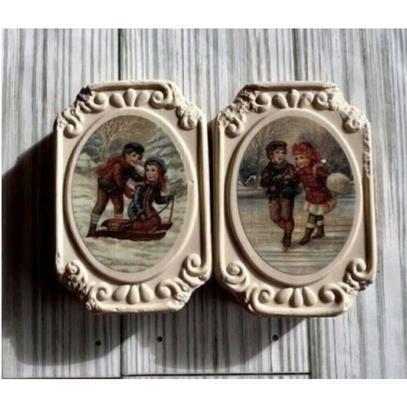 Avon Christmas Frolic Soap Winter Scenes Soap x 2 Vintage NIB - Picture 2 of 7